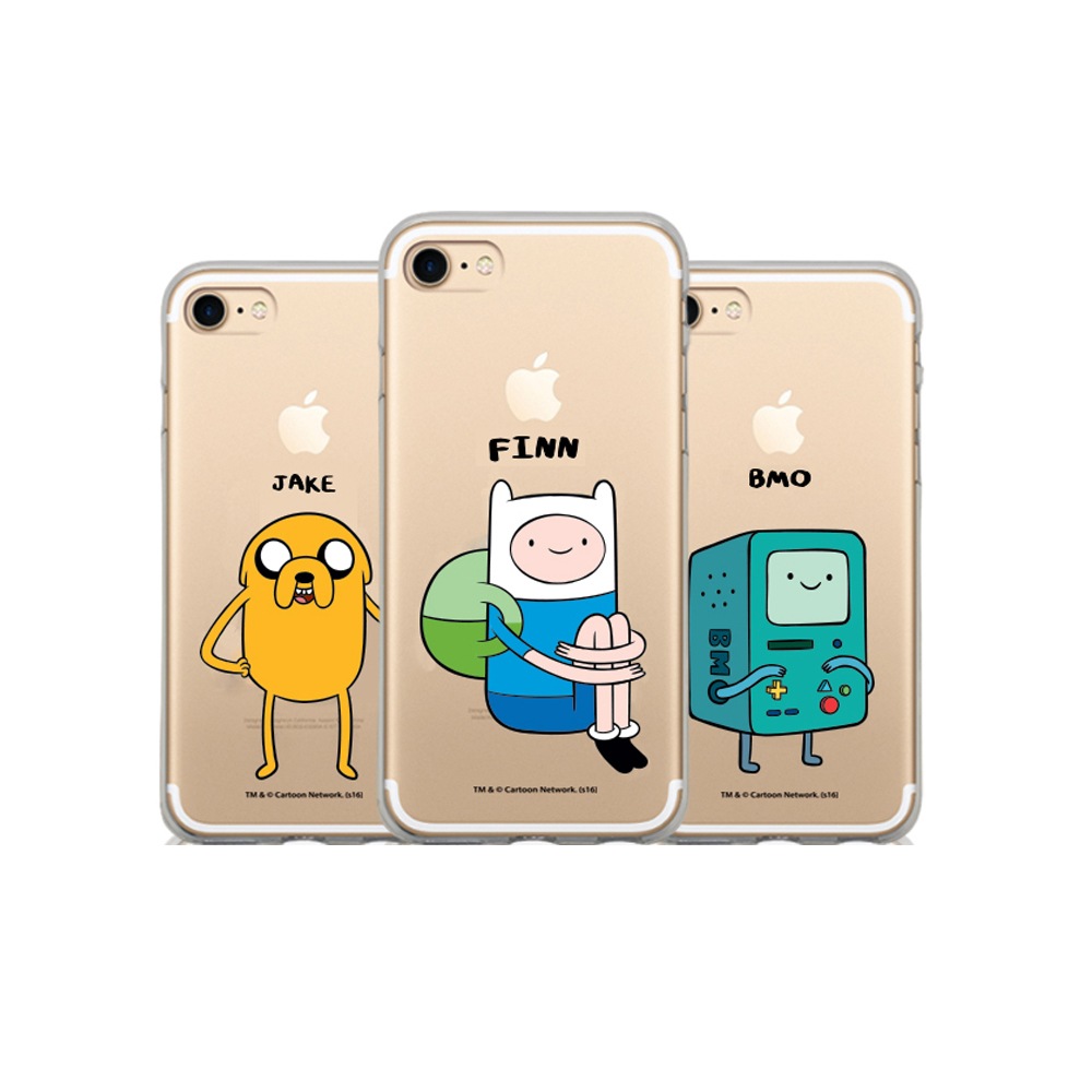 Qoo10 Adventure Time フィンとジェ クリアー ゼリー ケース スマホケース