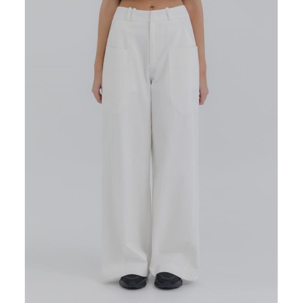 TREEMINGBIRD Big Pocket Cotton Pants Ivory TMB231PT801