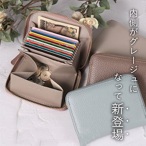 ミニ財布 レディース 本革 カードケース カード入れ 大容量 ゴールド ファスナー ミニウォレット コンパクト コインケース 二つ折り じゃばら 小銭入れ お札が折れない カー