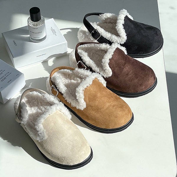 サンダル オブリークトゥ フラット バックストラップ ブラック ブラウン ベージュ アイボリー 6,915円