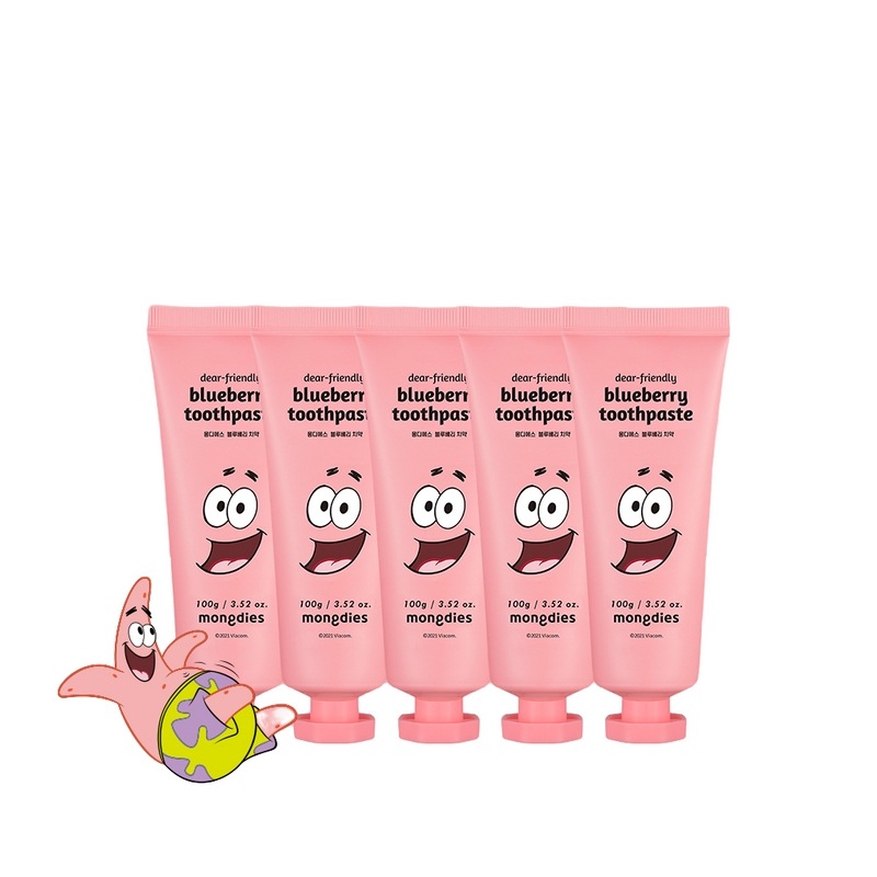 [5+5]モンディエスキッズ/子供スポンジボブエディションブルーベリーベビー歯磨き粉100g