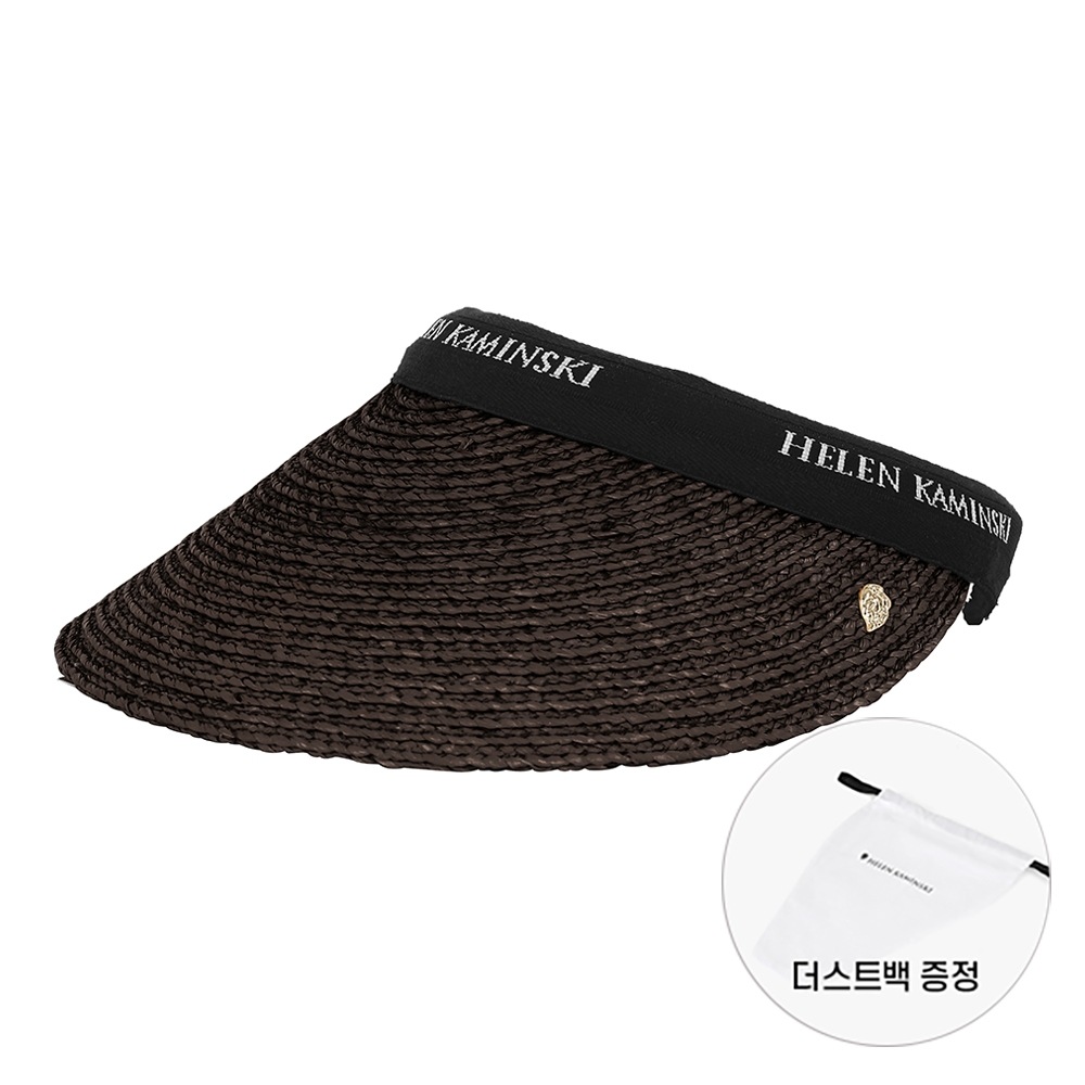 ヘレンカミンスキー ビアンカ チョコレート ブラック ロゴ バイザー サンキャップ HAT50265