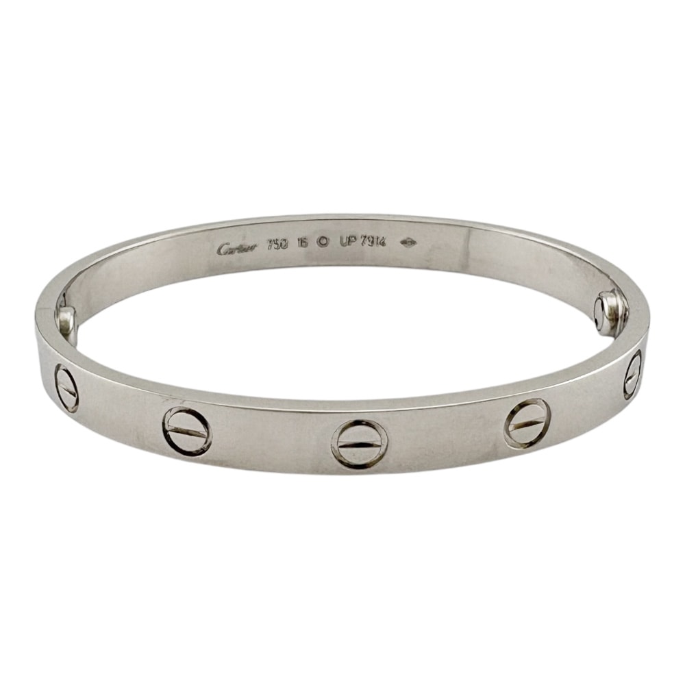 カルティエ ラブブレス バングル 18金 K18ホワイトゴールド CARTIER 中古 美品