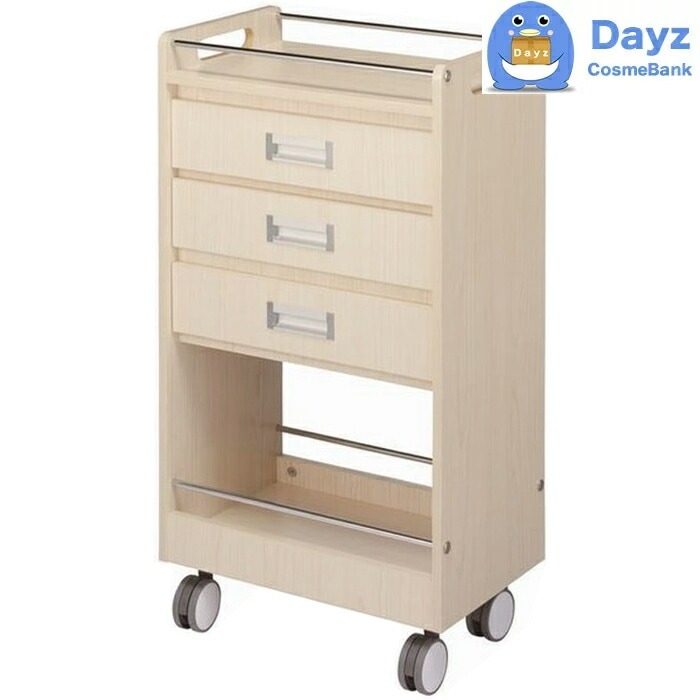 C-342 ワームス 引き出しワゴン　ナチュラル　キャスター付き　　サロンボックスワゴン　　メーカー直送品 納期要確認 / キャンセル返品不可商品　　RB