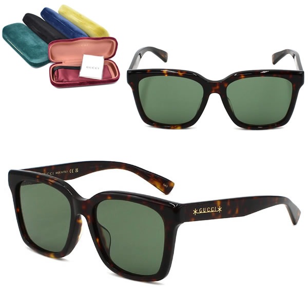サングラス GG1175SK-004 サングラス EYEWEAR ハバナ グリーン アジアンフィット メンズ レディース ユニセックス