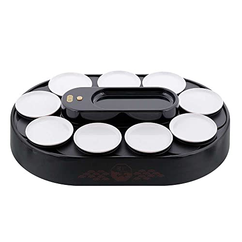 リバティーコーポレーション 回転寿司 レーン ブラック お皿 10枚付 握り寿司の型付 家庭用 電池式 LD-349 我が家の回転寿司