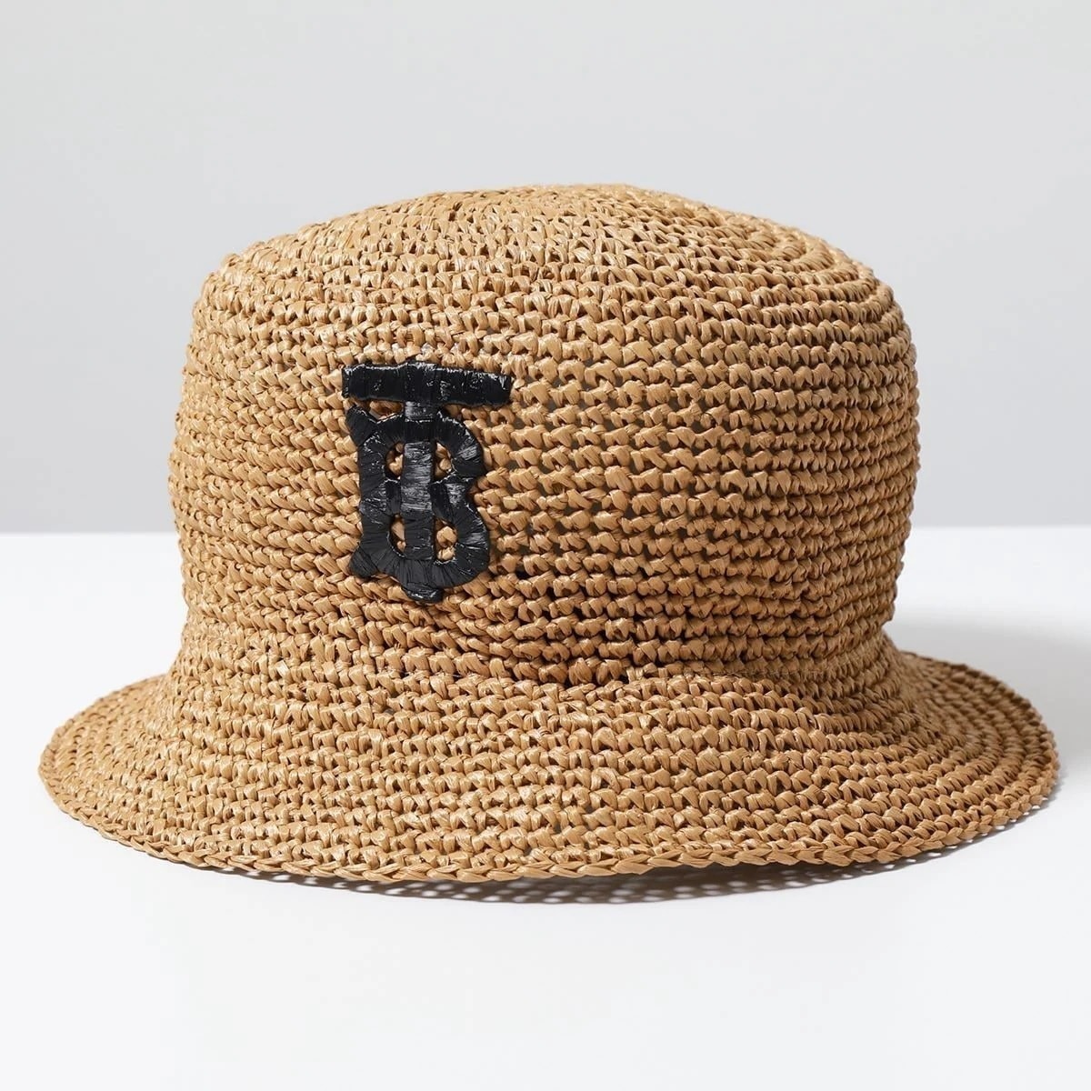 BURBERRY バーバリー バケットハット TB CROCHET BUCKET 8069216 8069218 レディース ラフィアエフェクト モノグラム ロゴ 帽子 カラー2色