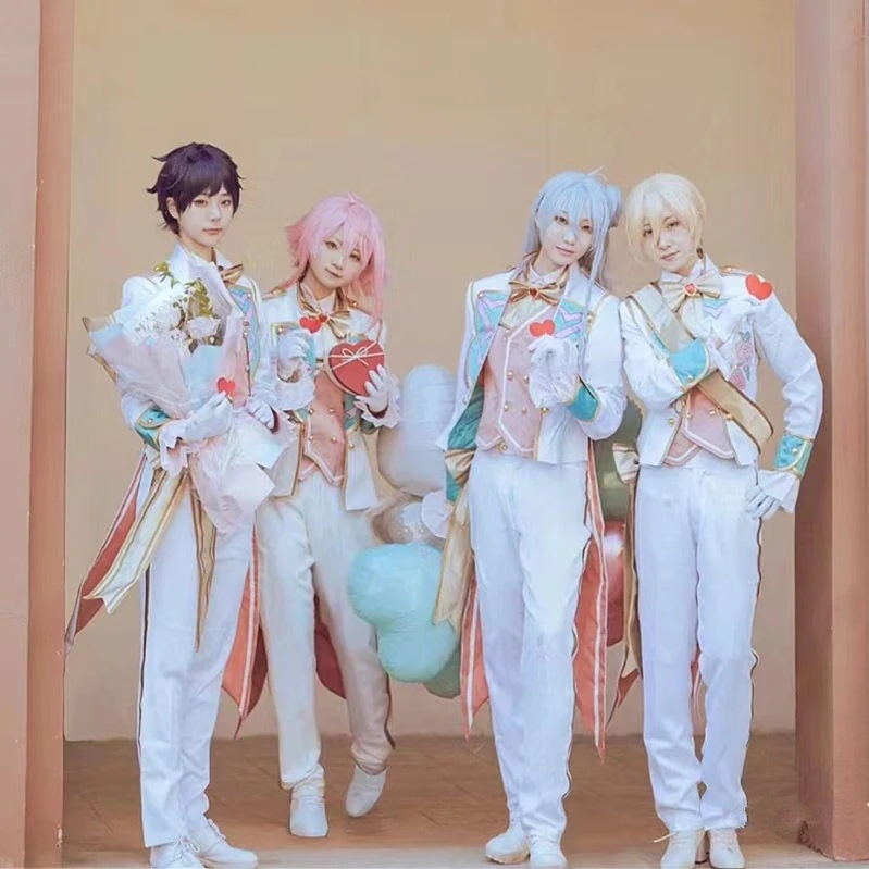 ES あんさんぶるスターズ Fine 恋はフリマウェーラ 天祥院英智 伏見弓弦 姫宮桃李 日々樹渉 コスプレ衣装 コスチューム ハロウィン 装服 仮装