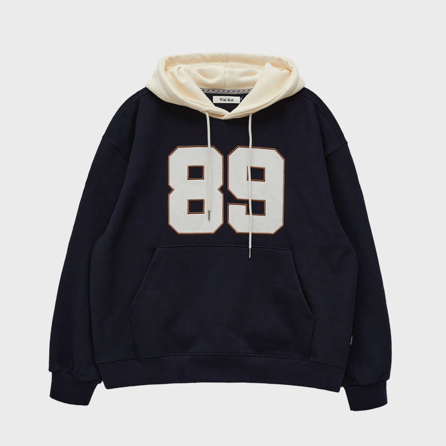 Color block 89 logo hoodie NAVY