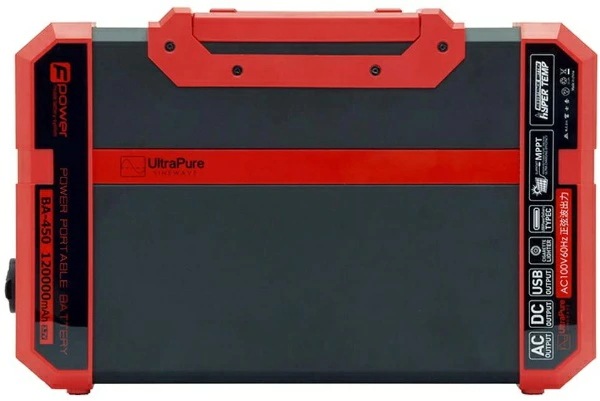 ポータブル電源 UltraPure BA-450 444Wh 120000mAh AC450W出力 純正弦波 USB×5 DC×3 11出力 リチウムイオン電池 防災 アウトドア