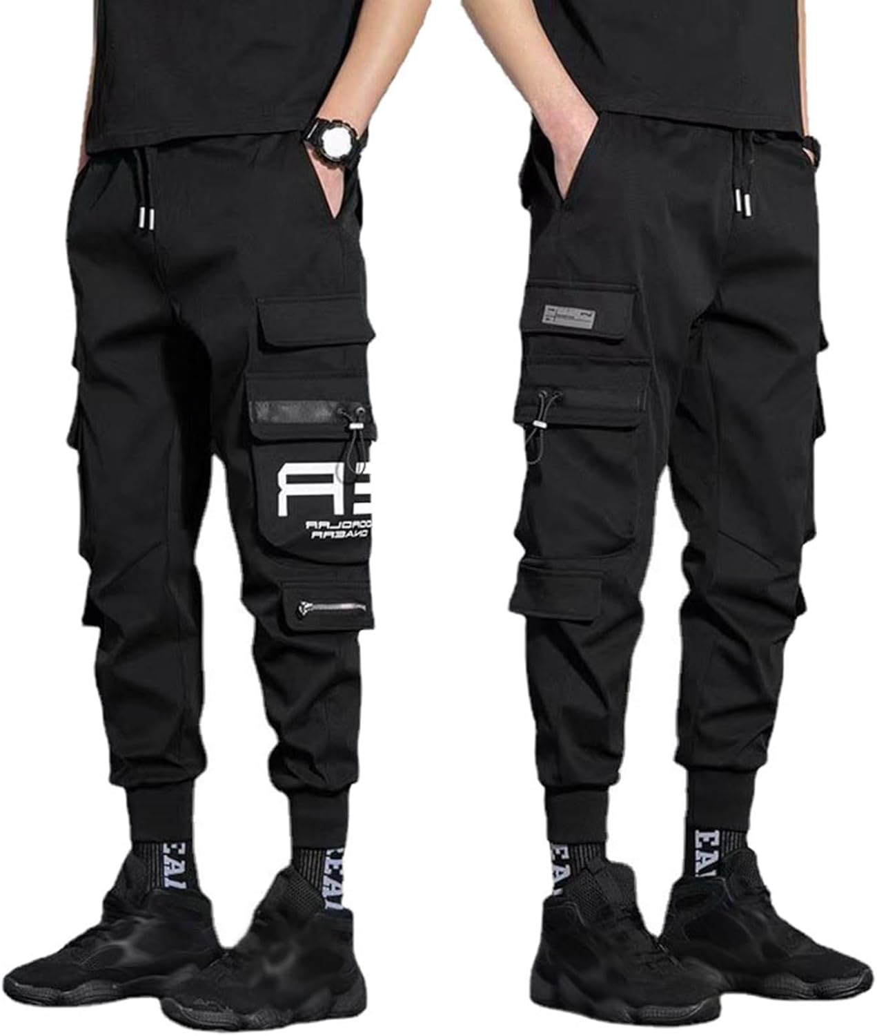 カーゴパンツ メンズ テーパードパンツ ストレート ロングパンツ 9分丈 ウエストゴム紐 ポケット付き 袴パンツ ボトムス 軽量 ファッション 個性 旅行 カジュアル アウトドア 原宿 V系 5,434円
