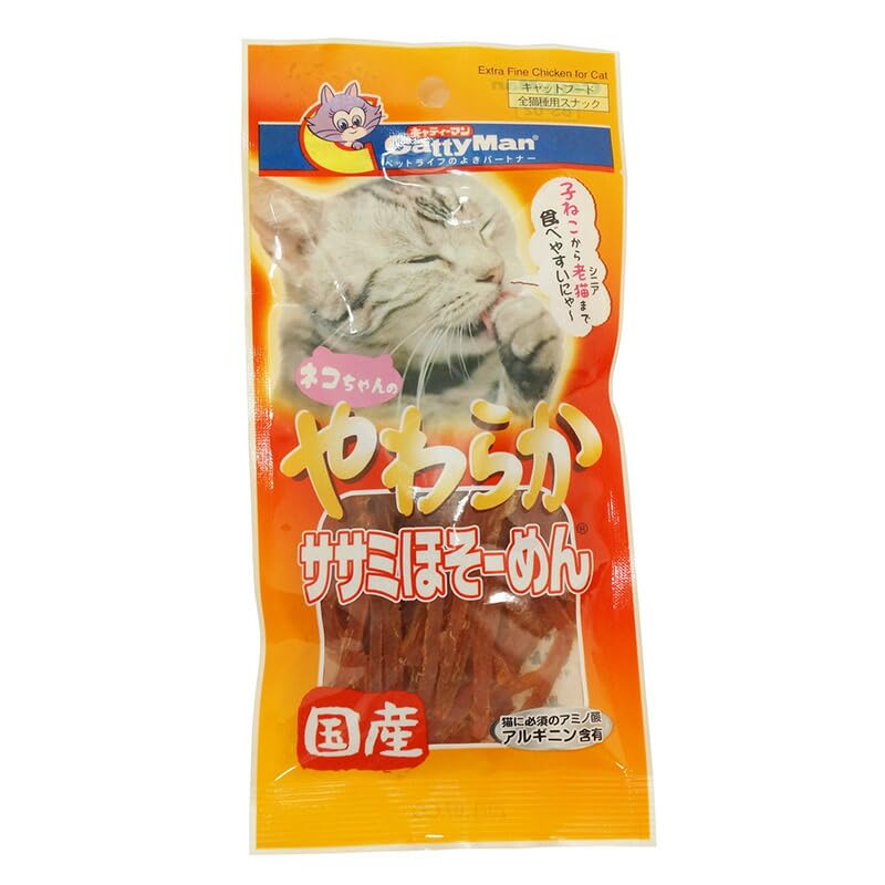 （まとめ買い）キャティーマン やわらかササミほそーめん 30g 猫用おやつ 【×18】