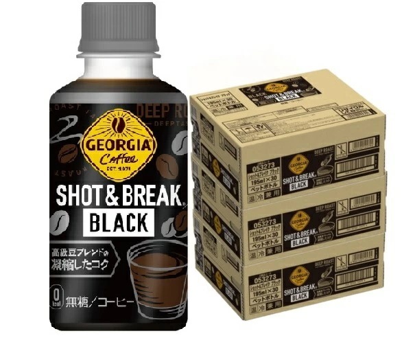 【送料無料】コカコーラ ジョージア ショット&ブレイク ブラック 195ml90本/3ケース