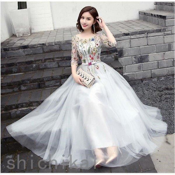 ロングドレス ドレス ホワイトデー 二次会ドレス 結婚式 THOM パーティドレス 演奏会 ウェディングドレス パーティー WILLS マキシ丈 お呼ばれ おしゃれ ピアノ パーティードレス 9,225円