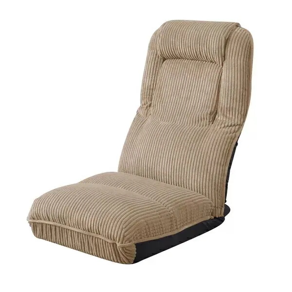 東谷 4WAYハイバックフロアチェア W47D70-126H18-76SH18 ベージュ/グレー