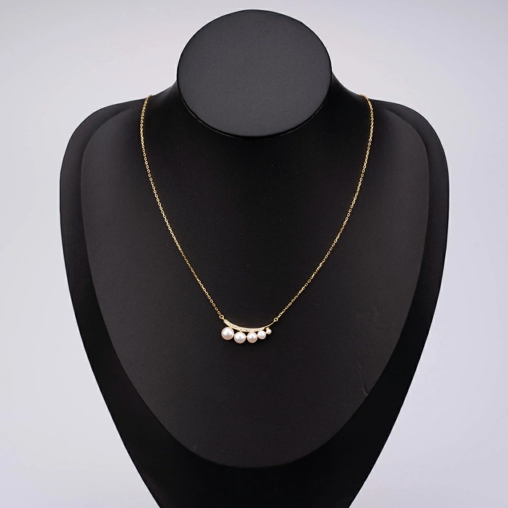 PN010 淡水パール 5.8/5.3/5.0/4.0/2.5ｍｍ ネックレス 金属アレルギー対応 金アレ luxedolce