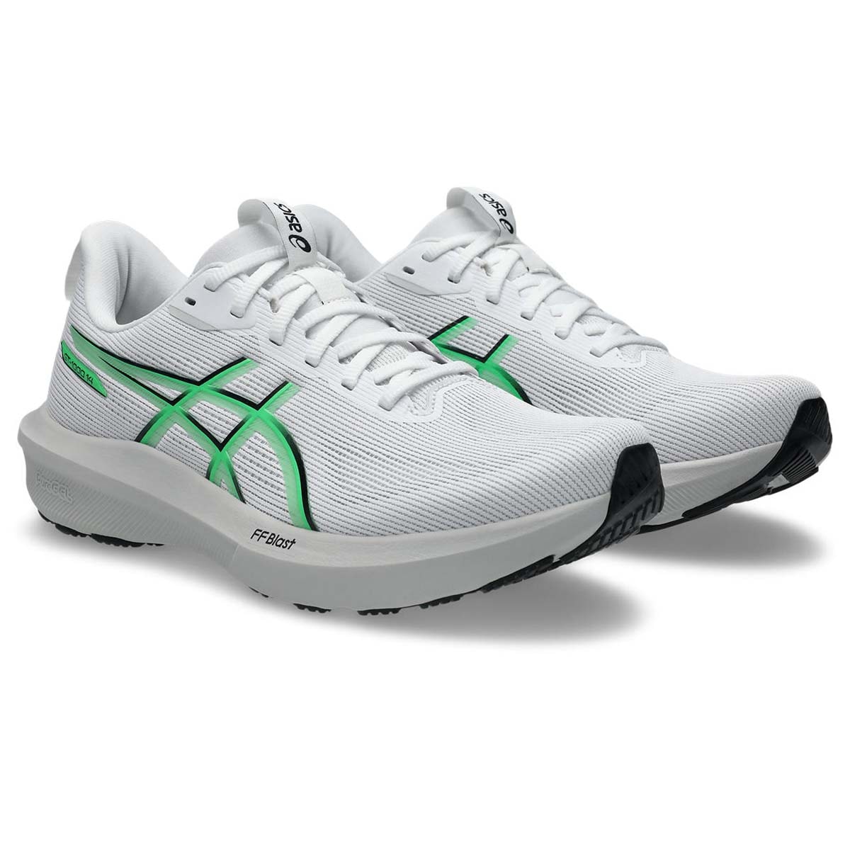 アシックス 1011C077-101-24.5 メンズ ランニングシューズ GT-1000 14（White/Vital Green・サイズ：24.5cm） 1011C077101245