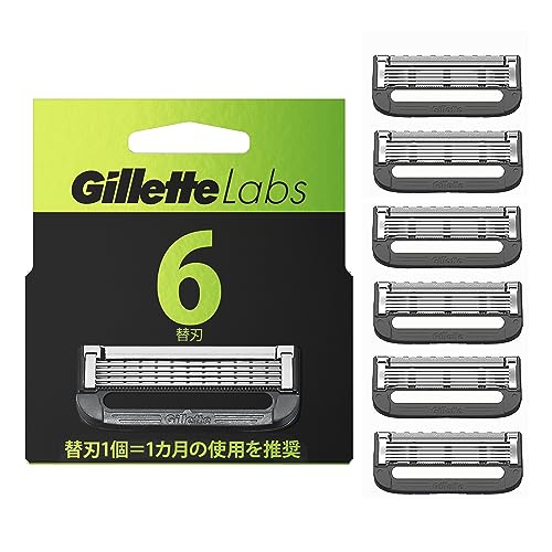 ジレット ラボ Gillette Labs 角質除去バー搭載 替刃(6コ) 髭剃り カミソリ 男性
