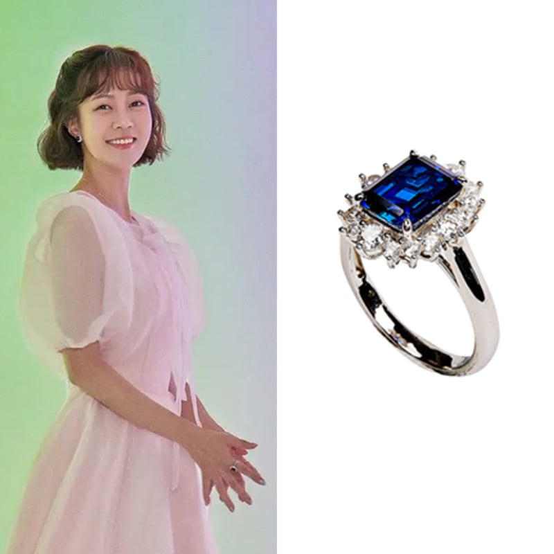[チェユニョン/リアン着用] ビクトリア ブルークラスターリング 指輪 韓国女性アクセサリー 韓国ファッション