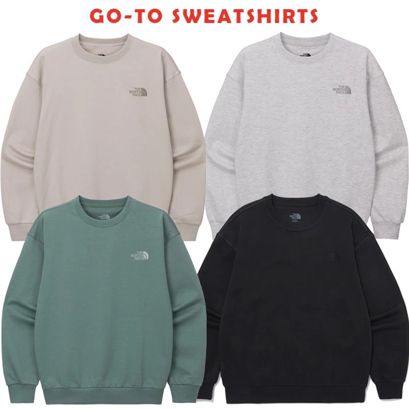 韓国正規品保証 関税負担なし NM5MQ54J GO-TO SWEATSHIRTSデイリー 基本 着装 男子 女子 人気 韓国 ファッション 男女共用 アウトドア