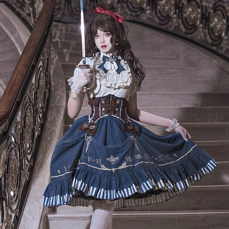 ロルタドレス半袖スーツよくスチームパンクロリータ