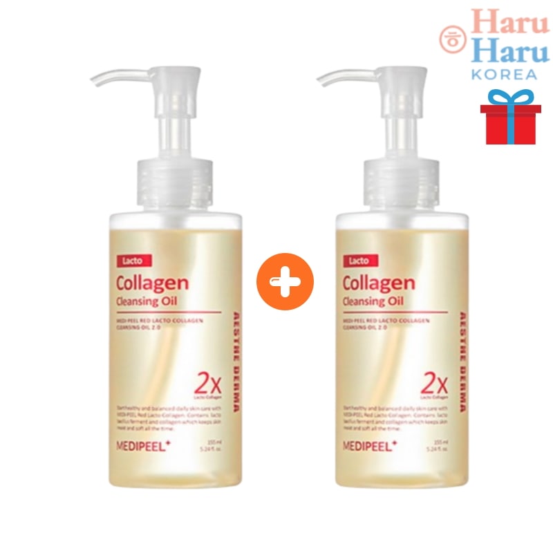 【大容量クレンジング1+1】レッドラクトコラーゲンクレンジングオイル 2.0 155mx 2本セット/韓国コスメ シミ 毛穴 黒ずみ 皮脂 角質 汚れ 毛穴ケア メイク落とし 敏感肌
