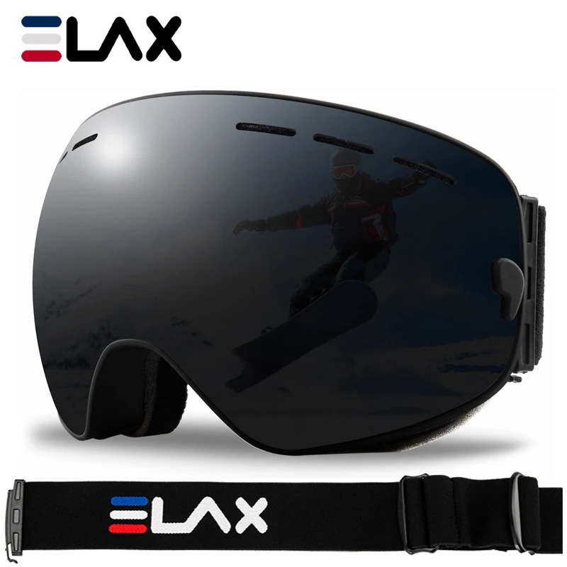 Elax 2019 2層防曇スキーゴーグルスノーモービルスキーマスクスキーグラス男性女性スノーグーグルスノーボードサングラス