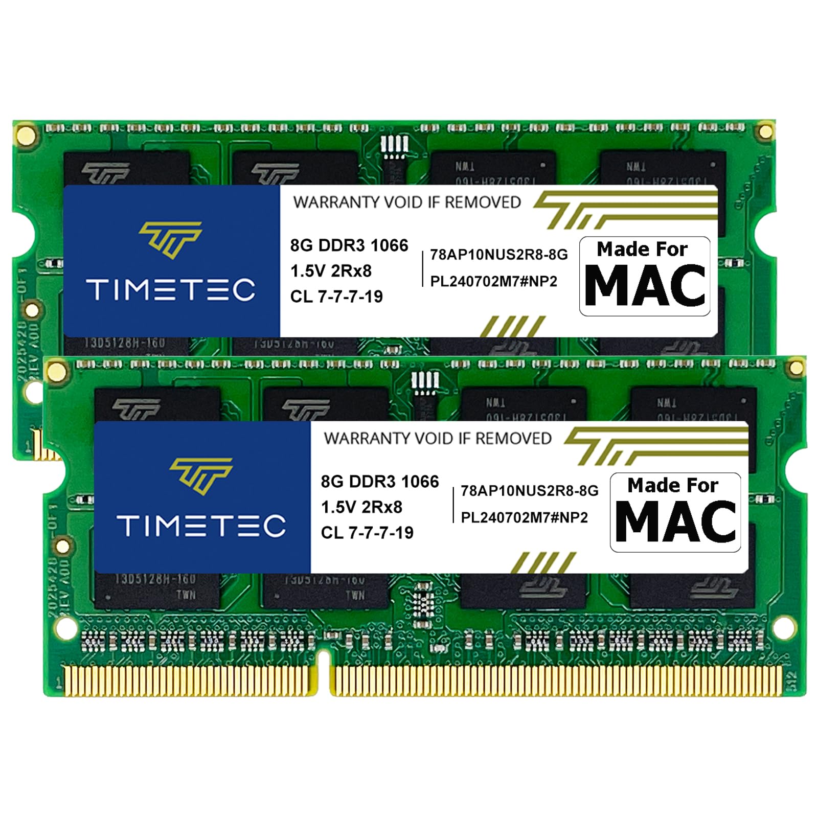 Timetec 16GB KIT(2x8GB) Apple DDR3 1067MHz / 1066MHz PC3-8500 RAM Mac Book (2010年中期 13インチ)Mac Book