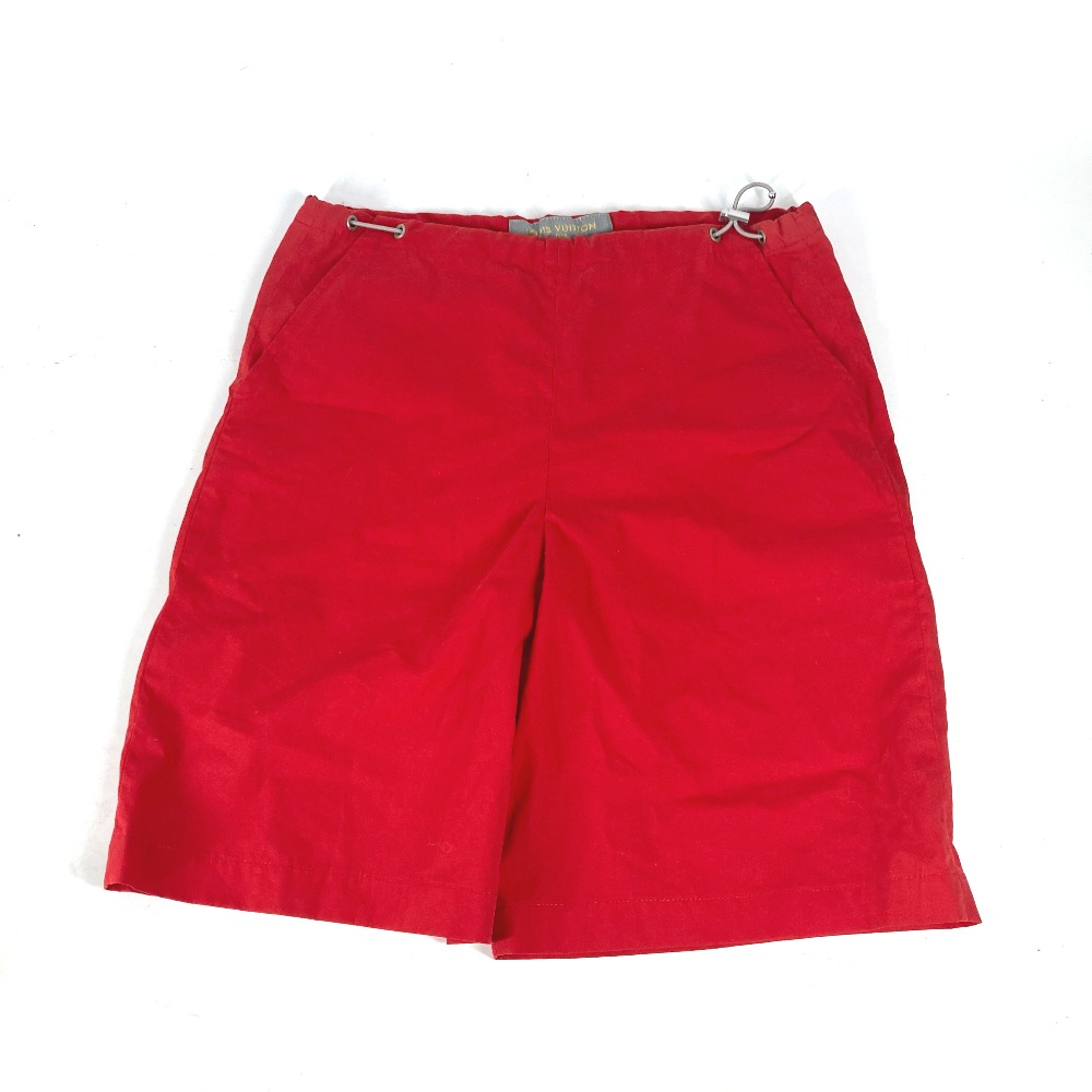水着 ロゴ LVCUP ルイヴィトンカップ ハーフパンツ ショートパンツ パンツ コットン レッド