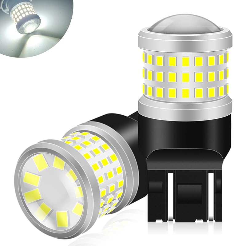 Fenikso T20 led ダブル球 ホワイト バックランプ ブレーキランプ テールランプ 7443 69連 DC12V 後退灯 2個