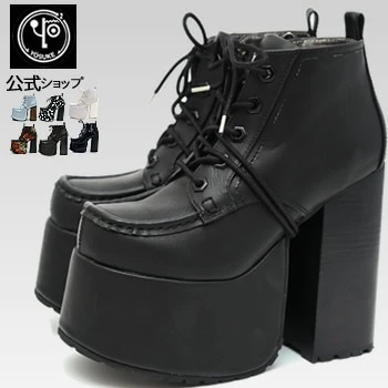 【公式SHOP特典キズ補修液付】 ヨースケ 厚底 レースアップブーツ レディース 歩きやすい 14cm 厚底ヒール （予約）は9月中旬入荷分予約販売