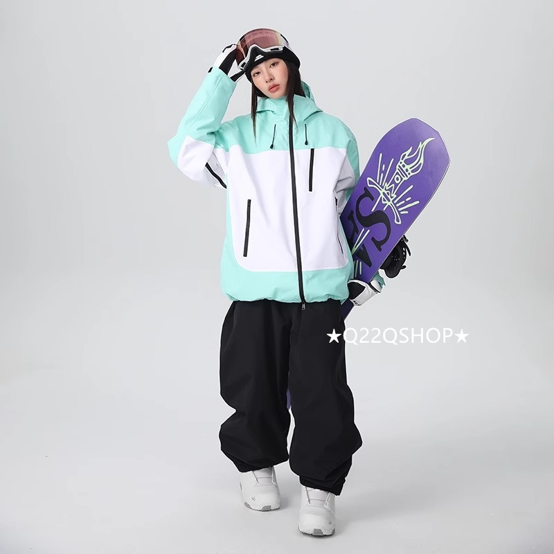 スノーボードウェア 2024 2025 単品 トップス メンズ レディース ジャケット アウター 3L 配色 ウィンタースポーツ スキーウェア スノボー スノボウェア スノーウェア 韓国風 防水