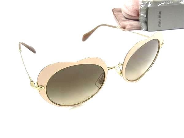 アイウェア ハート サングラス SMU54R ピンクベージュ系 ゴールド メタル プラスチック レディース【本物保証】