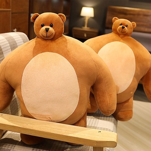 肩の強い小頭クマのぬいぐるみ 46cm 小頭の頭 大頭 大型の大きなクマ 縫製されたクマ 抱きしめるぬいぐるみのプレゼント (贈呈品なくなり次第贈呈終了)