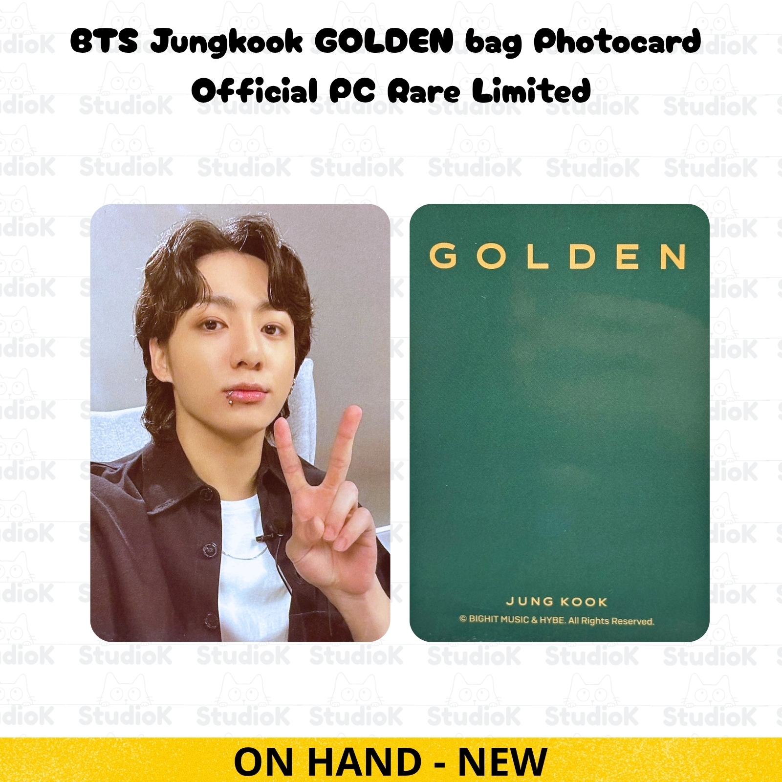 BTS Jungkook GOLDEN bag Photocard. Official PC Rare Limited 公式フォトカード