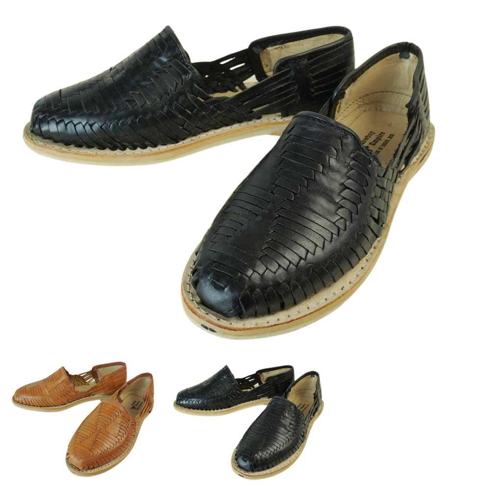 メンズ シューズMADE IN MEXICO HUARACHE SHOESメキシコ製 ワラチシューズ メキシカンサンダルCAMEL(キャメル) BLACK(ブラック)