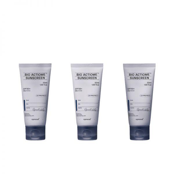 [3個SET] オガナセル バイオアクティオム サンスクリーン 50ml+50ml SPF 50+ PA+++ UVA UVB 二重カット