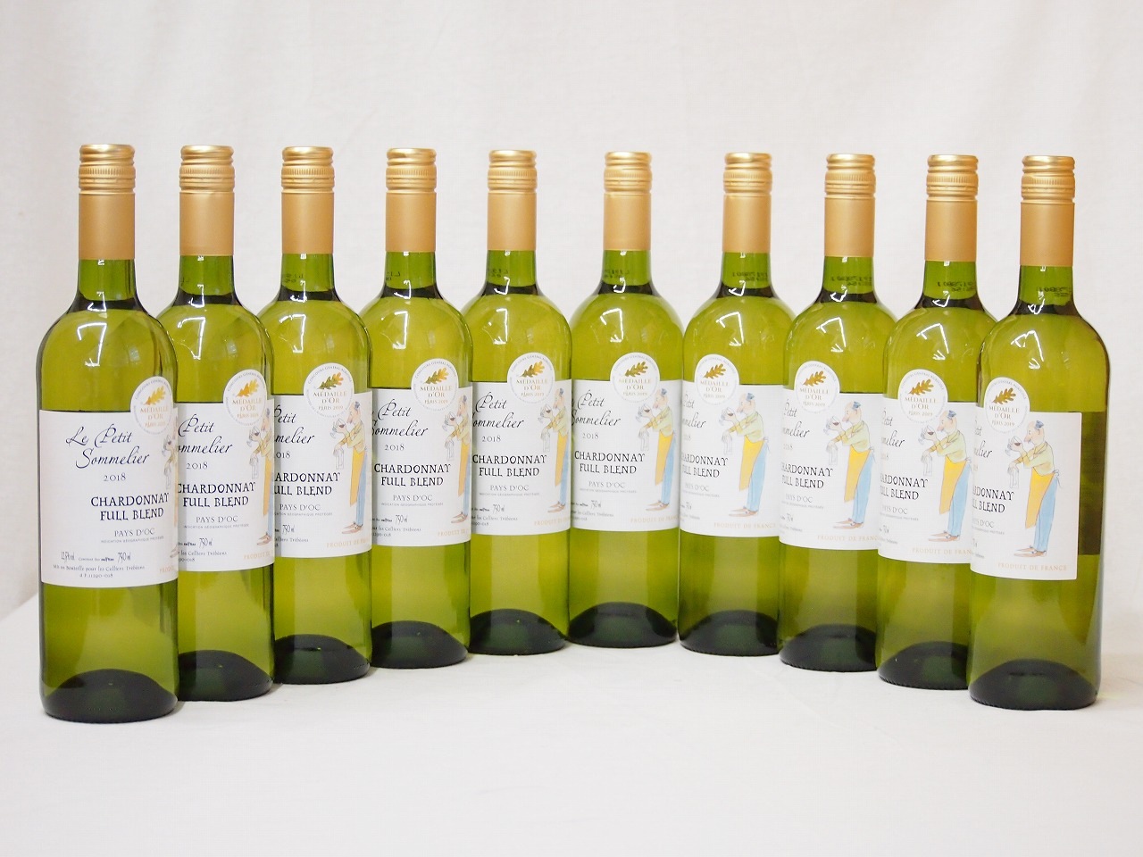 11本セットフランス金賞白ワイン ル プティソムリエシャルドネ2019年 やや辛口 750ml11