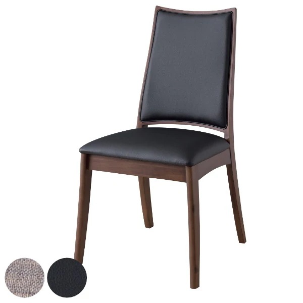 ダイニングチェア 座面高45cm 木製 天然木 ファブリック レザー調 ダイニング チェア 椅子