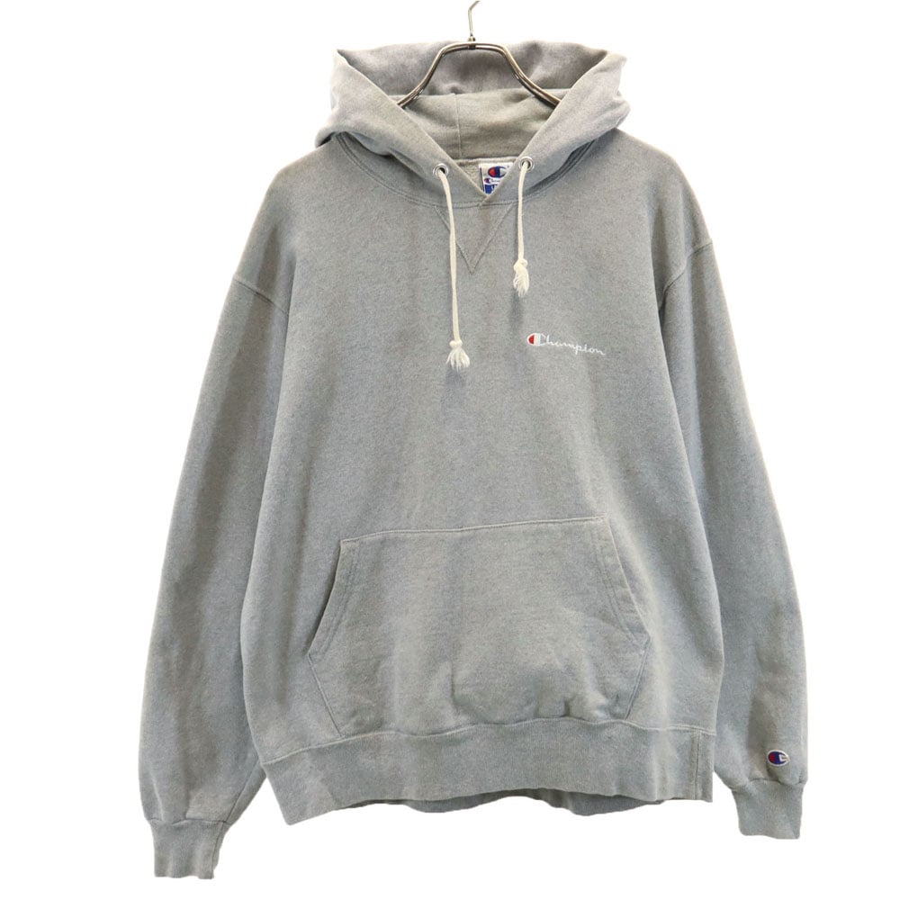 90s USA製 オールド 長袖 スウェットパーカー L グレー プルオーバー 裏起毛 メンズ