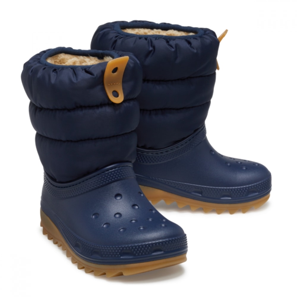 クロックスキッズクラシックキッズネオパフブーツ 207684-4PQ クロックスサンダルスリッパジビッツブーツファー...