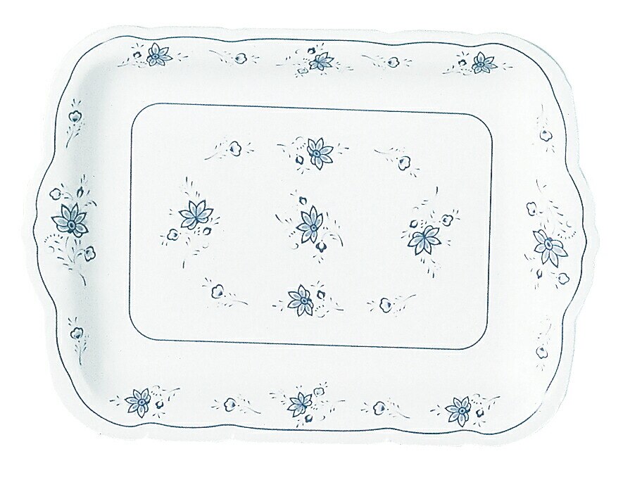 （まとめ買い）メラミン洋食器 ビューティフラワー 角皿15.2インチ BF-23 [x3]