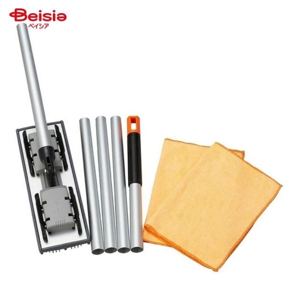 山崎産業 コンドルタフモッピー／J300 山崎産業 フロアワイパー 床用ワイパー 本体 クロス2枚 セット リビング フローリング 拭き掃除 床拭き 長柄 床掃除 雑