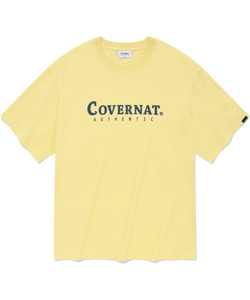 COVERNAT オーセンティックロゴ T シャツイエロー