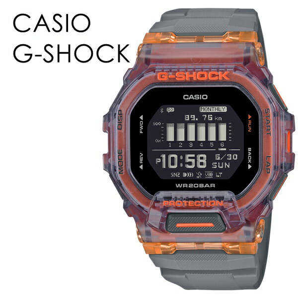 Gショック スマホ連携 Bluetooth CASIO G-SHOCK かっこいい 定番 スポーツ センサー機能 スケルトンベゼル トレーニングログ 珍しい色 ジーショック カシオ メンズ 腕時計 手 17,686円