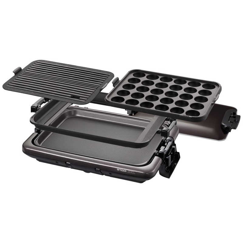 タイガー TIGER ホットプレート ブラウン プレート3枚 CRV-G301T