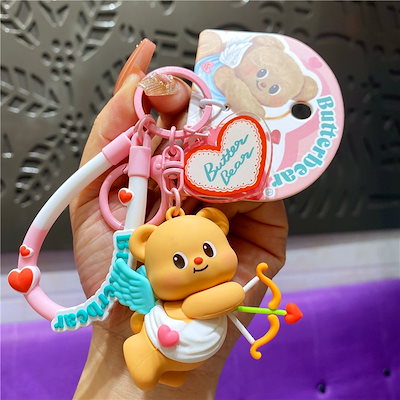 新作Butterbear バターベア キーホルダー 誕生日　2点セット Qoo10] TOPTOY TOP TOY バターベア ぬいぐるみキ