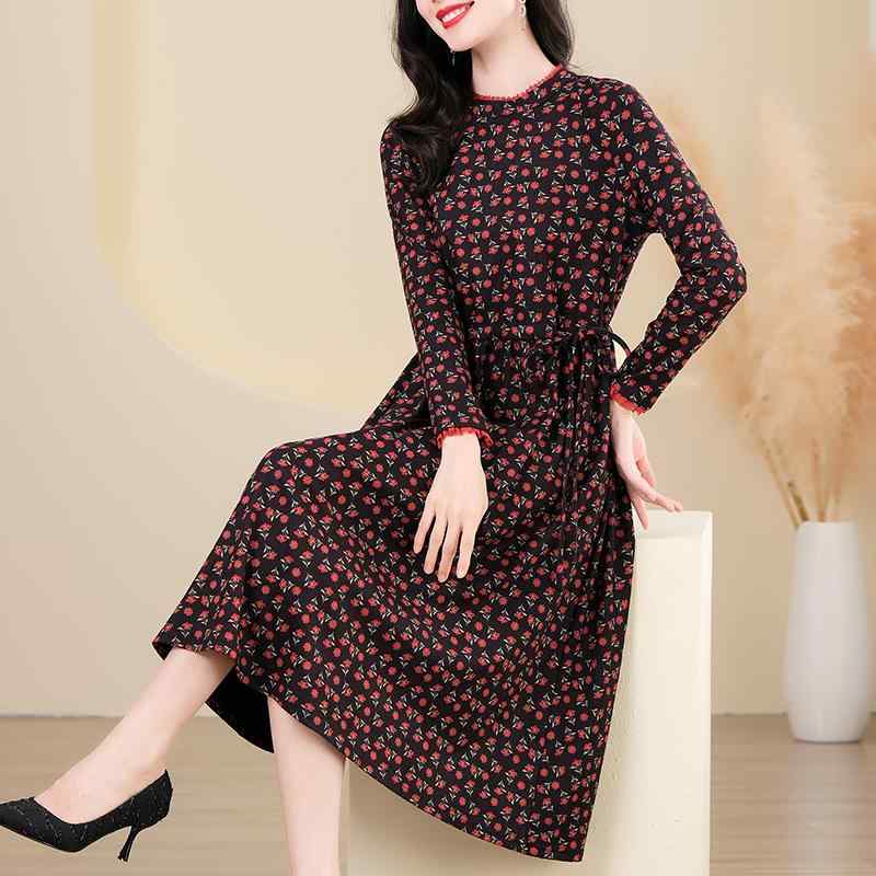 【送料無料】コーデ レディース ファッション オシャレ カワイイ シンプル きれいめ ナチュラル 上品カジュアル 婦人 ハイエンド ワンピース 長袖 ボトム スカート