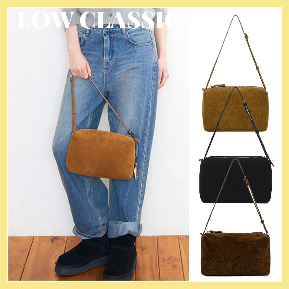 【LOW CLASSIC】Suede Caramel Box Bag ロウクラシック ショルダーバッグ レディース