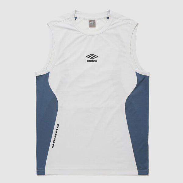 PTRメッシュフットボールスリーブレスTシャツUR121SSL39 ホワイトグレー